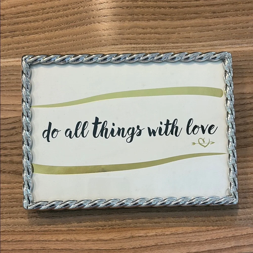 Do All Things With Love Silver 5x7 Picture Frame